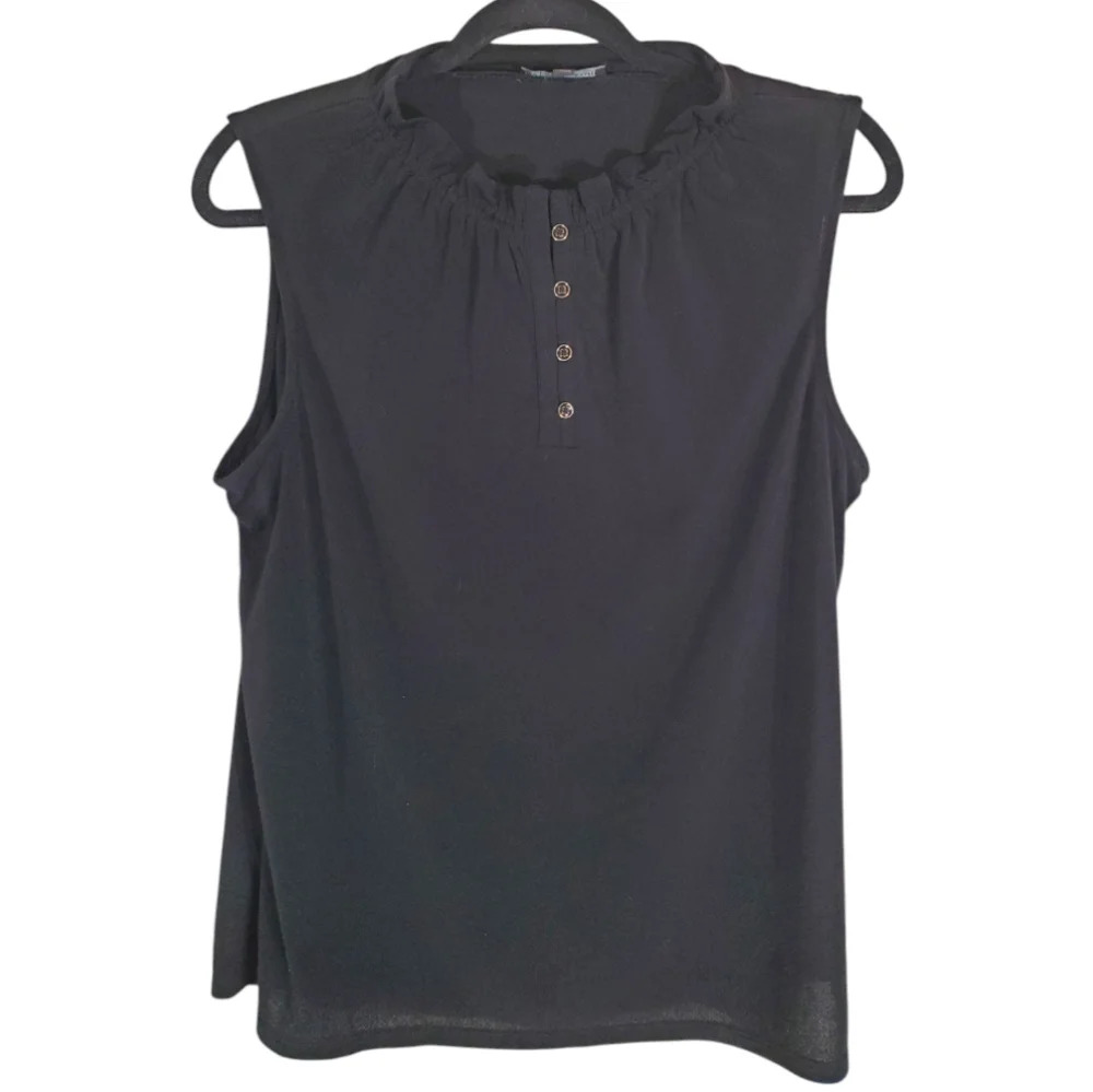 Adrianna Papell Black Sleeveless Top